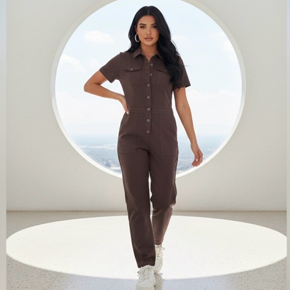 Young Fabulous & Broke Pants - ⚡️YFB Distressed Brown Utility Jumpsuit